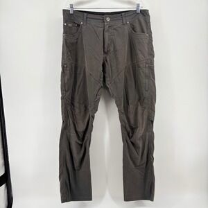 Kuhl Rydr Mens Pants 36x32 Dark Gray Charcoal Articulated Knee Outdoor Hiking